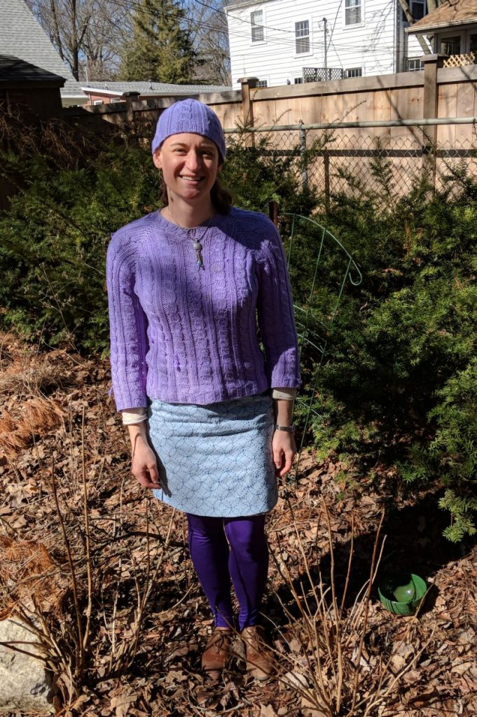 Sashiko Embroidery on a Wool Skirt Kiri Made